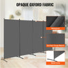 VEVOR Room Divider, 4 Panels Room Divider, Folding Privacy Screen and Portable Partition Divider for Room Separation, Freestanding Room Partitions for Office, Bedroom, Study, Grey