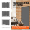 VEVOR Room Divider, 4 Panels Room Divider, Folding Privacy Screen and Portable Partition Divider for Room Separation, Freestanding Room Partitions for Office, Bedroom, Study, Grey