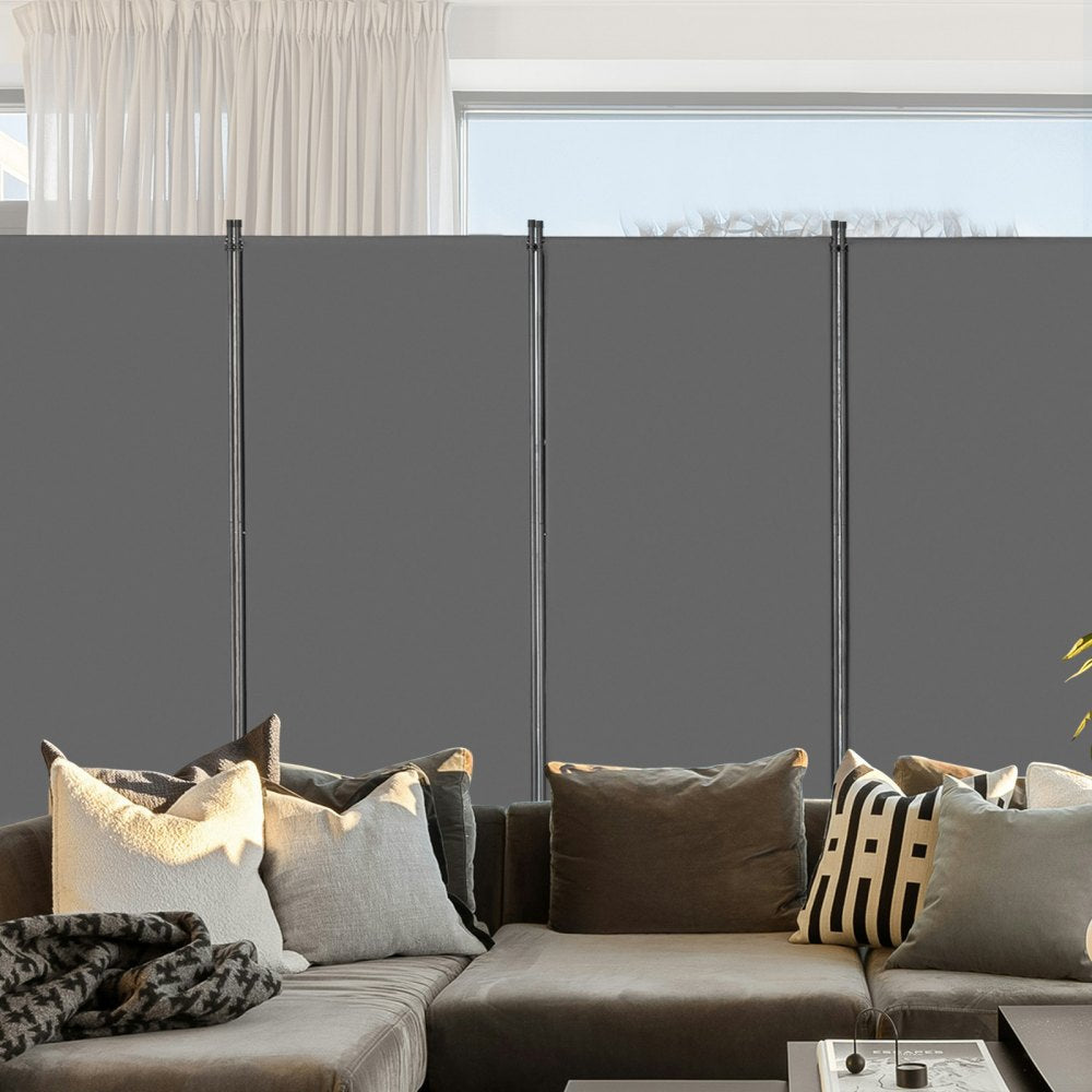 VEVOR Room Divider, 4 Panels Room Divider, Folding Privacy Screen and Portable Partition Divider for Room Separation, Freestanding Room Partitions for Office, Bedroom, Study, Grey