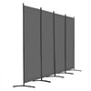 VEVOR Room Divider, 4 Panels Room Divider, Folding Privacy Screen and Portable Partition Divider for Room Separation, Freestanding Room Partitions for Office, Bedroom, Study, Grey