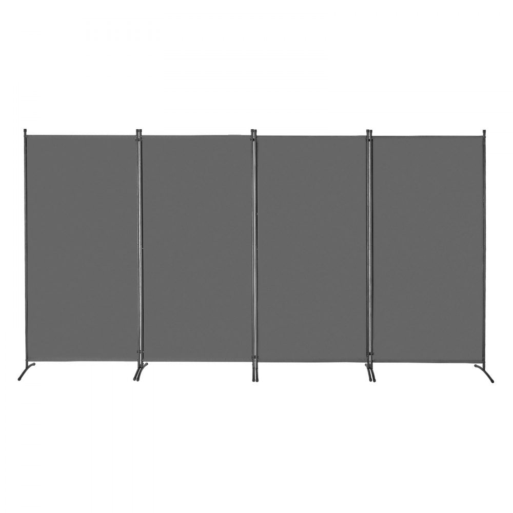 VEVOR Room Divider, 4 Panels Room Divider, Folding Privacy Screen and Portable Partition Divider for Room Separation, Freestanding Room Partitions for Office, Bedroom, Study, Grey