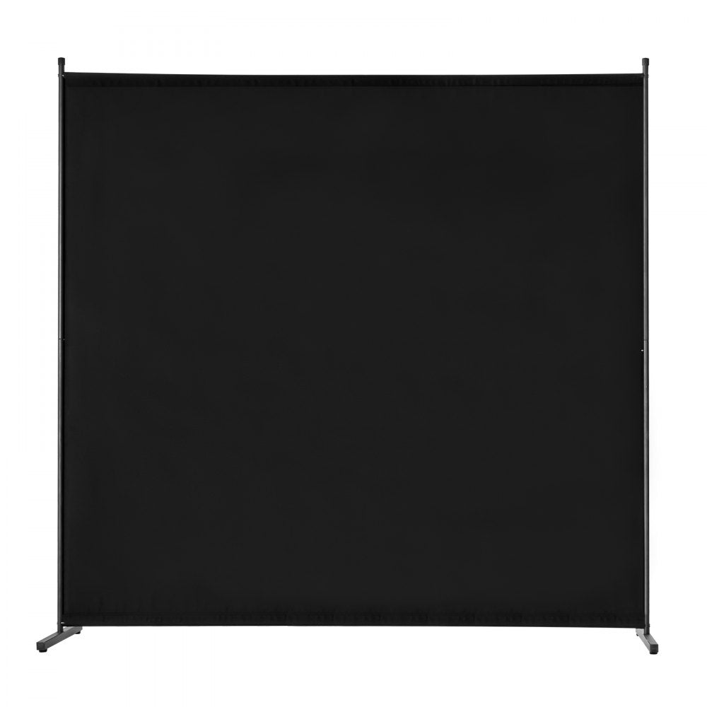 VEVOR Room Divider, Single Panel Room Divider, 6FT Privacy Screen Indoor, Partition Divider for Room Separation, Freestanding Room Divider Panel for Office, Bedroom, Black