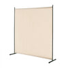 VEVOR Room Divider, Single Panel Room Divider, 6FT Privacy Screen Indoor, Partition Divider for Room Separation, Freestanding Room Divider Panel for Office, Bedroom, Beige