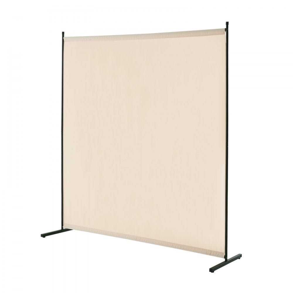VEVOR Room Divider, Single Panel Room Divider, 6FT Privacy Screen Indoor, Partition Divider for Room Separation, Freestanding Room Divider Panel for Office, Bedroom, Beige