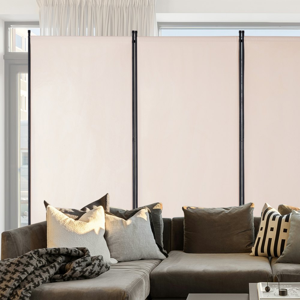VEVOR Room Divider, 3 Panel Room Divider, Folding Privacy Screen and Portable Partition Divider for Room Separation, Freestanding Room Partitions for Office, Bedroom, Study, Beige