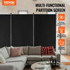 VEVOR Room Divider, 3 Panel Room Divider, Folding Privacy Screen and Portable Partition Divider for Room Separation, Freestanding Room Partitions for Office, Bedroom, Study, Black