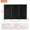 VEVOR Room Divider, 3 Panel Room Divider, Folding Privacy Screen and Portable Partition Divider for Room Separation, Freestanding Room Partitions for Office, Bedroom, Study, Black