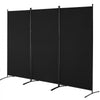 VEVOR Room Divider, 3 Panel Room Divider, Folding Privacy Screen and Portable Partition Divider for Room Separation, Freestanding Room Partitions for Office, Bedroom, Study, Black