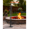 VEVOR Fireplace Tool Set, 3 PCS Fire Tool Set and Holder with Stand, Tongs, Fire Place Poker, Wrought Iron Fireplace Accessories for Campfire Backyard Bonfire Indoor/Outdoor, Black