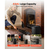 VEVOR Ash Bucket, 4 PCS with Lid, Shovel, Broom and Gloves, Metal Fireplace Charcoal Bucket and Ash Can, 4 GAL Large Capacity for Fireplace, Fire Pits, Wood Burning Stoves, Indoor and Outdoor