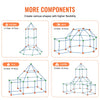 VEVOR Fort Building Kit for Kids, 120PCS STEM Building Toys, Educational Gift for 4 5 6 7 8+ Year Old Boys & Girls, Indoor Outdoor Play Tent Builder Set Construction Toys with 80 Rods and 40 Balls