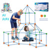 VEVOR Fort Building Kit for Kids, 120PCS STEM Building Toys, Educational Gift for 4 5 6 7 8+ Year Old Boys & Girls, Indoor Outdoor Play Tent Builder Set Construction Toys with 80 Rods and 40 Balls