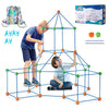 VEVOR Fort Building Kit for Kids, 120PCS STEM Building Toys, Educational Gift for 4 5 6 7 8+ Year Old Boys & Girls, Indoor Outdoor Play Tent Builder Set Construction Toys with 80 Rods and 40 Balls
