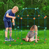 VEVOR Fort Building Kit for Kids, 180PCS STEM Building Toys, Educational Gift for 4 5 6 7 8+ Year Old Boys & Girls, Indoor Outdoor Play Tent Builder Set Construction Toys with 120 Rods and 60 Balls