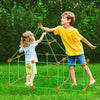 VEVOR Fort Building Kit for Kids, 85PCS Glow in The Dark STEM Building Toys, Educational Gift for 4 5 6 7 8+ Year Old Boys & Girls, Indoor Outdoor Play Tent Construction Toys with 55 Rods and 30 Balls