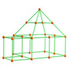 VEVOR Fort Building Kit for Kids, 85PCS Glow in The Dark STEM Building Toys, Educational Gift for 4 5 6 7 8+ Year Old Boys & Girls, Indoor Outdoor Play Tent Construction Toys with 55 Rods and 30 Balls