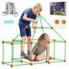 VEVOR Fort Building Kit for Kids, 85PCS Glow in The Dark STEM Building Toys, Educational Gift for 4 5 6 7 8+ Year Old Boys & Girls, Indoor Outdoor Play Tent Construction Toys with 55 Rods and 30 Balls