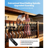 VEVOR 61 Pack Deck Balusters, 32.28 x 1 in Metal Railing Spindles, Galvanized Steel Decking Stair Balusters with Screws, Stylish Wavy Design for Outdoor Deck, Porch & Staircase Railing Fence, Black