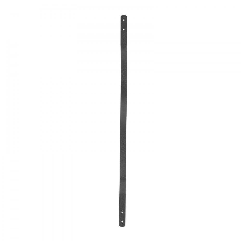 VEVOR 61 Pack Deck Balusters, 32.28 x 1 in Metal Railing Spindles, Galvanized Steel Decking Stair Balusters with Screws, Stylish Wavy Design for Outdoor Deck, Porch & Staircase Railing Fence, Black