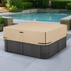 VEVOR Outdoor Hot Tub Cover, 90 x 90 x 20 Inch Weatherproof and Waterproof Hot Tub Cover Protector, 600D Heavy Duty Oxford Fabric and 950N Tearing Strength, Square Spa Covers for Hottub, Brown