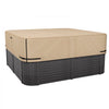 VEVOR Outdoor Hot Tub Cover, 90 x 90 x 20 Inch Weatherproof and Waterproof Hot Tub Cover Protector, 600D Heavy Duty Oxford Fabric and 950N Tearing Strength, Square Spa Covers for Hottub, Brown