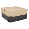 VEVOR Outdoor Hot Tub Cover, 90 x 90 x 20 Inch Weatherproof and Waterproof Hot Tub Cover Protector, 600D Heavy Duty Oxford Fabric and 950N Tearing Strength, Square Spa Covers for Hottub, Brown