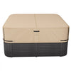 VEVOR Outdoor Hot Tub Cover, 90 x 90 x 20 Inch Weatherproof and Waterproof Hot Tub Cover Protector, 600D Heavy Duty Oxford Fabric and 950N Tearing Strength, Square Spa Covers for Hottub, Brown