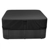 VEVOR Outdoor Hot Tub Cover, 90 x 90 x 20 Inch Weatherproof and Waterproof Hot Tub Cover Protector, 600D Heavy Duty Oxford Fabric and 950N Tearing Strength, Square Spa Covers for Hottub, Black