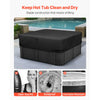 VEVOR Outdoor Hot Tub Cover, 76 x 76 x 20 Inch Weatherproof and Waterproof Hot Tub Cover Protector, 600D Heavy Duty Oxford Fabric and 950N Tearing Strength, Square Spa Covers for Hottub, Black