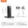 VEVOR Glass Clamp, 4 PCS Square Glass Railing Bracket for 0.31 "-0.47 " Tempered Glass, 304 Stainless Steel Glass Mounting Clamp, 0.12” Thick Glass Shelf Bracket for Balcony, Garden, Deck, Stair