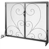 VEVOR Fireplace Screen 1 Panel with Door, Sturdy Iron Mesh Fireplace Screen, 39"(L) x31.6"(H) Spark Guard Cover, Simple Installation, Free Standing Fire Fence Grate for Living Room Home Decor Vintage