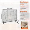 VEVOR Fireplace Screen Single Panel, Sturdy Iron Mesh Fireplace Screen, 35.6"(L) x28.4"(H) Spark Guard Cover, Simple Installation, Free Standing Fire Fence Grate for Living Room Home Decor Modern