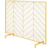 VEVOR Fireplace Screen Single Panel, Sturdy Iron Mesh Fireplace Screen, 38.6"(L) x29.8"(H) Spark Guard Cover, Simple Installation, Free Standing Fire Fence Grate for Living Room Home Decor Modern