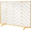 VEVOR Fireplace Screen Single Panel, Sturdy Iron Mesh Fireplace Screen, 38.6"(L) x29.8"(H) Spark Guard Cover, Simple Installation, Free Standing Fire Fence Grate for Living Room Home Decor Modern
