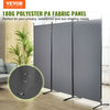 VEVOR Room Divider, 6.1 ft Room Dividers and Folding Privacy Screens (3-panel), Fabric Partition Room Dividers for Office, Bedroom, Dining Room, Study, Freestanding, Dark Gray