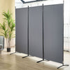 VEVOR Room Divider, 6.1 ft Room Dividers and Folding Privacy Screens (3-panel), Fabric Partition Room Dividers for Office, Bedroom, Dining Room, Study, Freestanding, Dark Gray