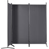 VEVOR Room Divider, 6.1 ft Room Dividers and Folding Privacy Screens (3-panel), Fabric Partition Room Dividers for Office, Bedroom, Dining Room, Study, Freestanding, Dark Gray