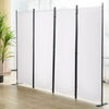 VEVOR Room Divider, 5.6 ft Room Dividers and Folding Privacy Screens (4-panel), Fabric Partition Room Dividers for Office, Bedroom, Dining Room, Study, Freestanding, White