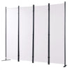 VEVOR Room Divider, 5.6 ft Room Dividers and Folding Privacy Screens (4-panel), Fabric Partition Room Dividers for Office, Bedroom, Dining Room, Study, Freestanding, White