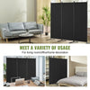 VEVOR Room Divider, 3 Panel Room Dividers and Folding Privacy Screens, Fabric Partition Room Dividers for Office, Bedroom, Dining Room, Study, Freestanding, Black
