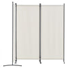 VEVOR Room Divider, 3 Panel Room Dividers and Folding Privacy Screens , Fabric Partition Room Dividers for Office, Bedroom, Dining Room, Study, Freestanding, White