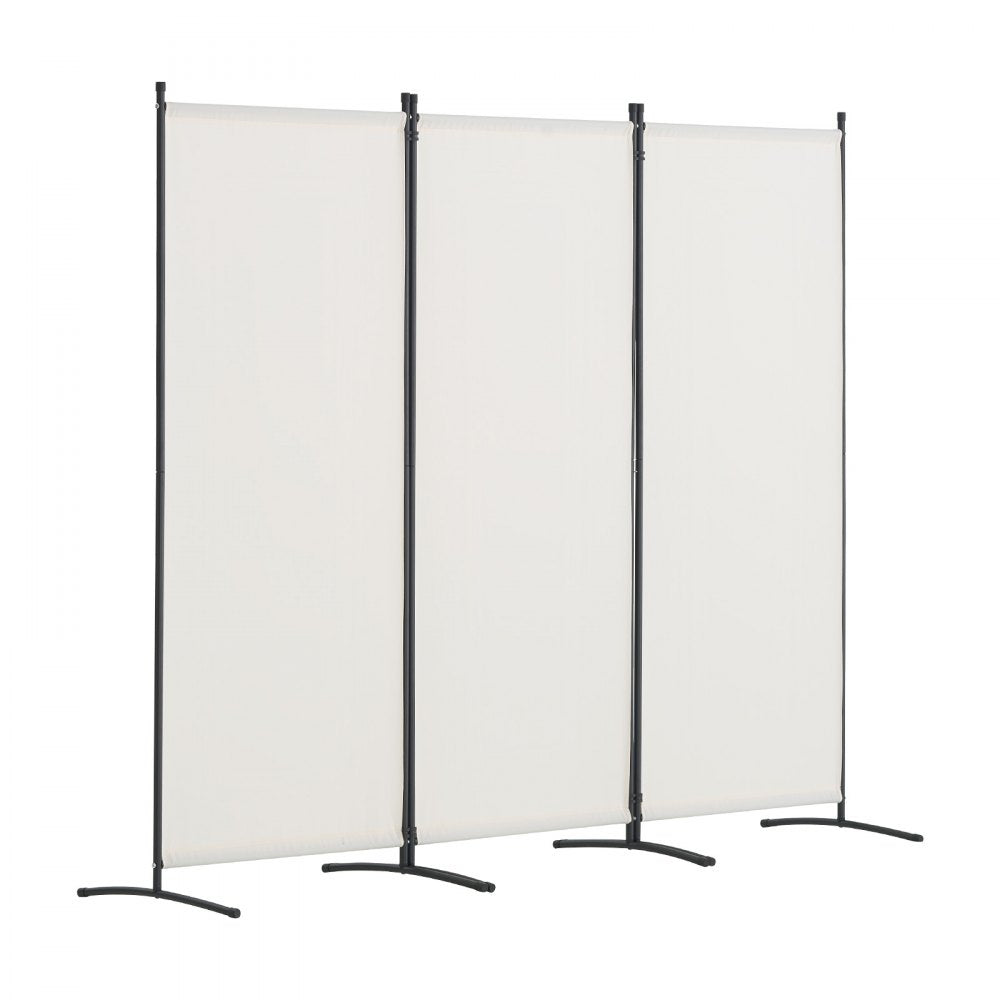 VEVOR Room Divider, 3 Panel Room Dividers and Folding Privacy Screens , Fabric Partition Room Dividers for Office, Bedroom, Dining Room, Study, Freestanding, White