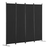 VEVOR Room Divider,  4 Panel Room Dividers and Folding Privacy Screens, Fabric Partition Room Dividers for Office, Bedroom, Dining Room, Study, Freestanding, Black