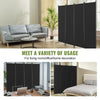 VEVOR Room Divider,  4 Panel Room Dividers and Folding Privacy Screens, Fabric Partition Room Dividers for Office, Bedroom, Dining Room, Study, Freestanding, Black