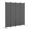 VEVOR Room Divider,  4 Panel Room Dividers and Folding Privacy Screens, Fabric Partition Room Dividers for Office, Bedroom, Dining Room, Study, Freestanding, Light Gray