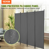 VEVOR Room Divider,  4 Panel Room Dividers and Folding Privacy Screens, Fabric Partition Room Dividers for Office, Bedroom, Dining Room, Study, Freestanding, Light Gray