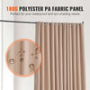 VEVOR Room Divider, Portable Panel Room Divider with Wheels Curtain Divider Stand, Freestanding Room Divider Privacy Screen for Office, Bedroom, Dining Room, Study, Brown
