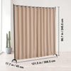 VEVOR Room Divider, Portable Panel Room Divider with Wheels Curtain Divider Stand, Freestanding Room Divider Privacy Screen for Office, Bedroom, Dining Room, Study, Brown
