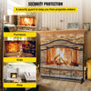 VEVOR Fireplace Screen, 38 x 26.5 Inch,Heavy Duty Iron Freestanding Spark Guard with Support, Metal Mesh Craft, Broom Tong Shovel Poker Included for Fireplace Decoration & Protection, Black