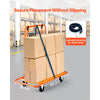VEVOR Drywall Cart Dolly, 1800 lbs Load Capacity, Steel Panel Dolly with 4 Swivel Casters, Durable & Long-lasting, Panel Truck Cart with Tie-Down Strap for Plywood, Plasterboard, Glass, Orange
